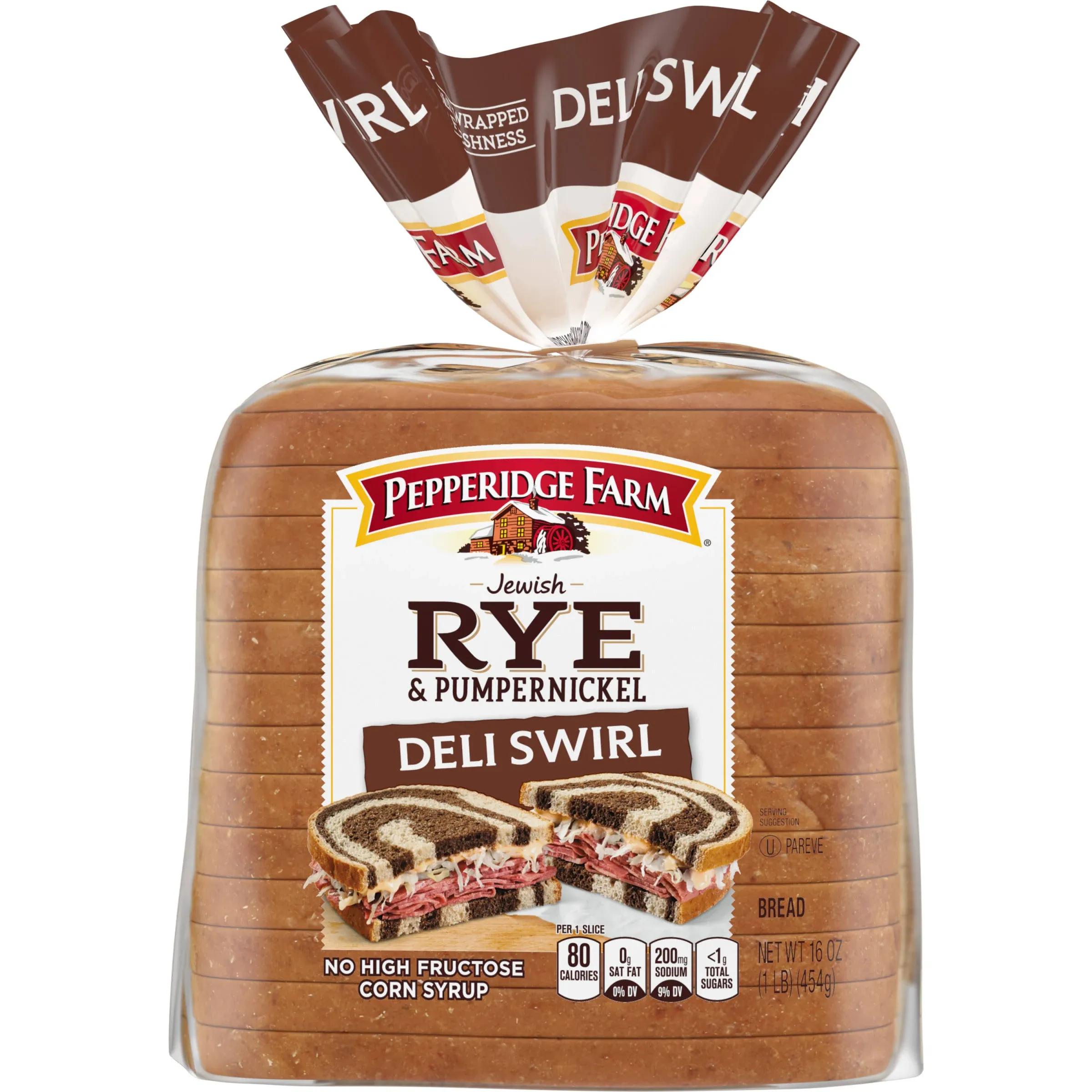 Pepperidge Farm Deli Swirl Jewish Rye & Pumpernickel Bread