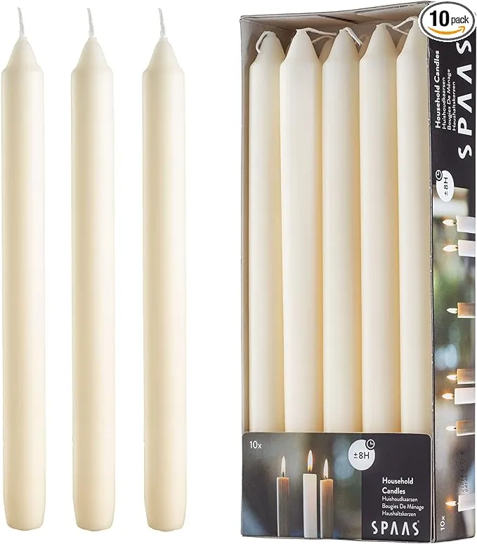 Rambue 9.5 Inch Ivory Taper Candles