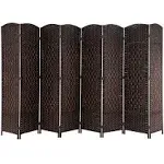 Room Divider 8 Panel Folding Privacy Divider 6 Ft Indoor Wall Divider Portabl...