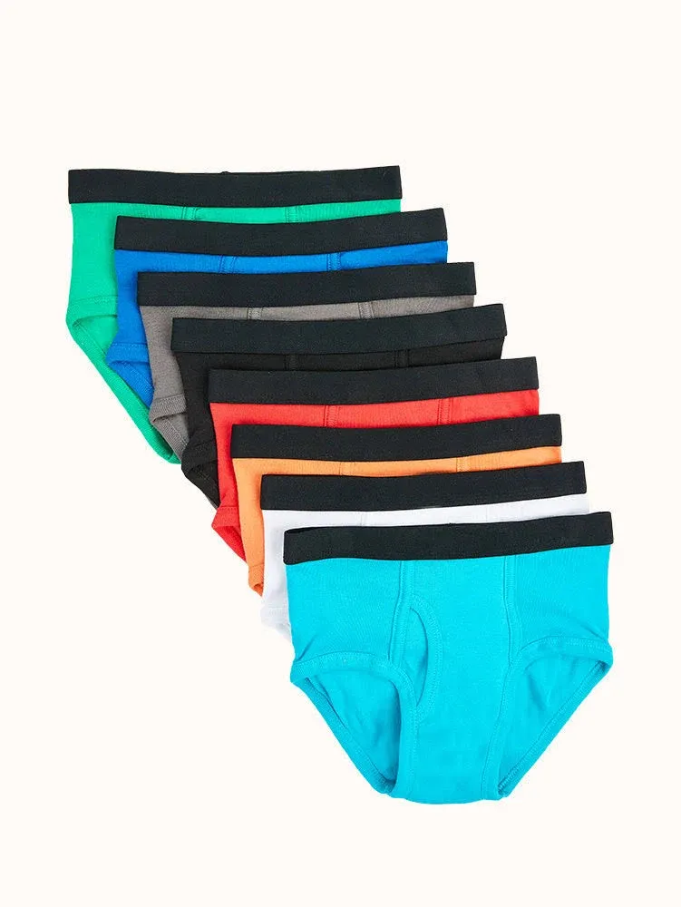 Trimfit Boys Soft 100% Cotton Tagless Briefs Underwear, Various Pack Size Options (8 Pack or 16 Pack)