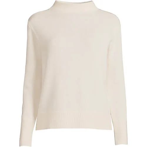 Lands' End Women's Cashmere Funnel Neck Sweater