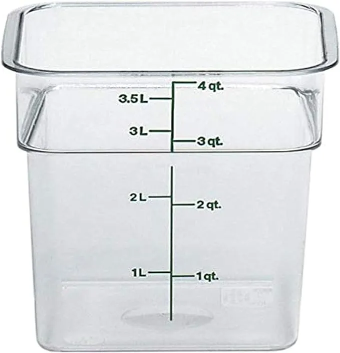 Cambro Clear 4qt Square Food Container 4SFSCW135