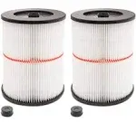 ANBOO 2 Pack Cartridge Filter for Craftsman 17816 9-17816 Wet/Dry Air Filter Replacement Part Fit 5/6/8/12/16/32 Gallon & larger Vacuu