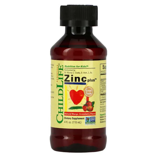 ChildLife Essentials Zinc Plus (118 ml) Natural Mango Strawberry