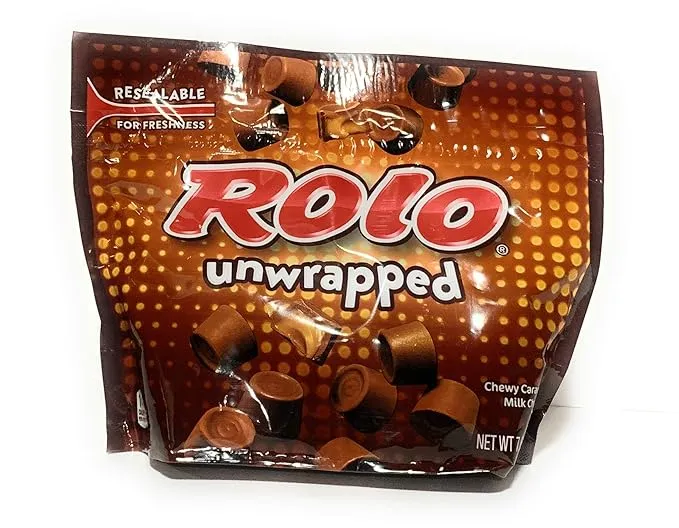 Rolo Chocolate Candy 2 set of 7.6 Oz ALL NEW! Rolo Unwrapped