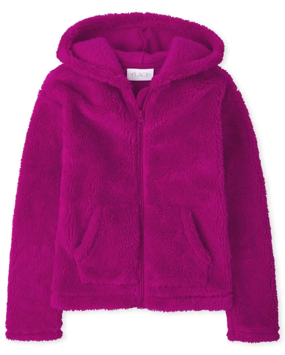 The Children's Place Girls' Sherpa Zip Up Hoodie