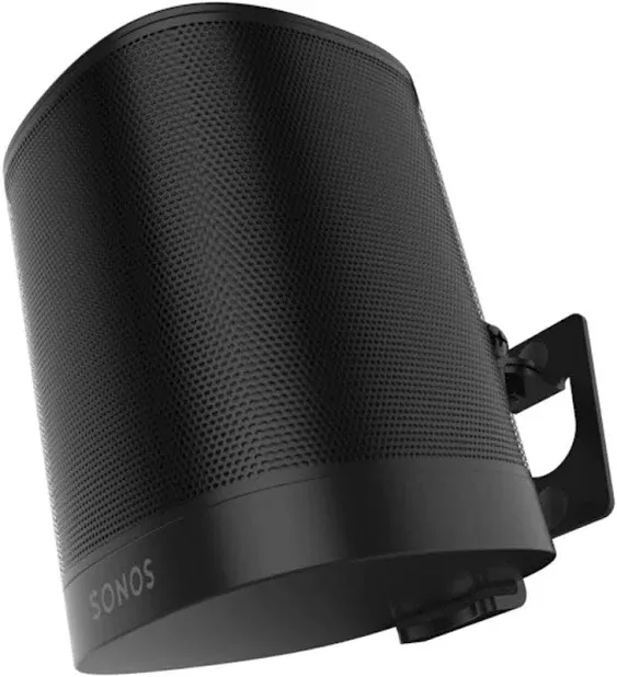 ONE, ONE Gen 2, ONE SL, Play:1 Wall Mount Bracket, Black, Single, Compatible with Sonos ONE, ONE Gen 2, ONESL & Play:1