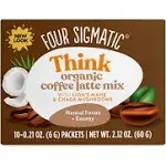 Four Sigma Foods Organic Mushroom Coffee Latte With Lion's Mane 10 Sachets