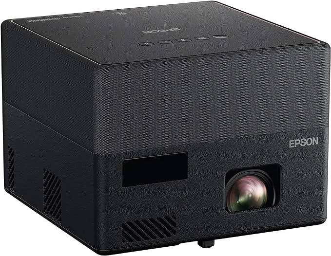 Epson EpiqVision Mini EF12 Proyector láser inteligente de transmisión, HDR, Android TV, portátil, sonido de Yamaha, 3LCD, 1080p, 1000 lúmenes, color y brillo blanco (renovado)