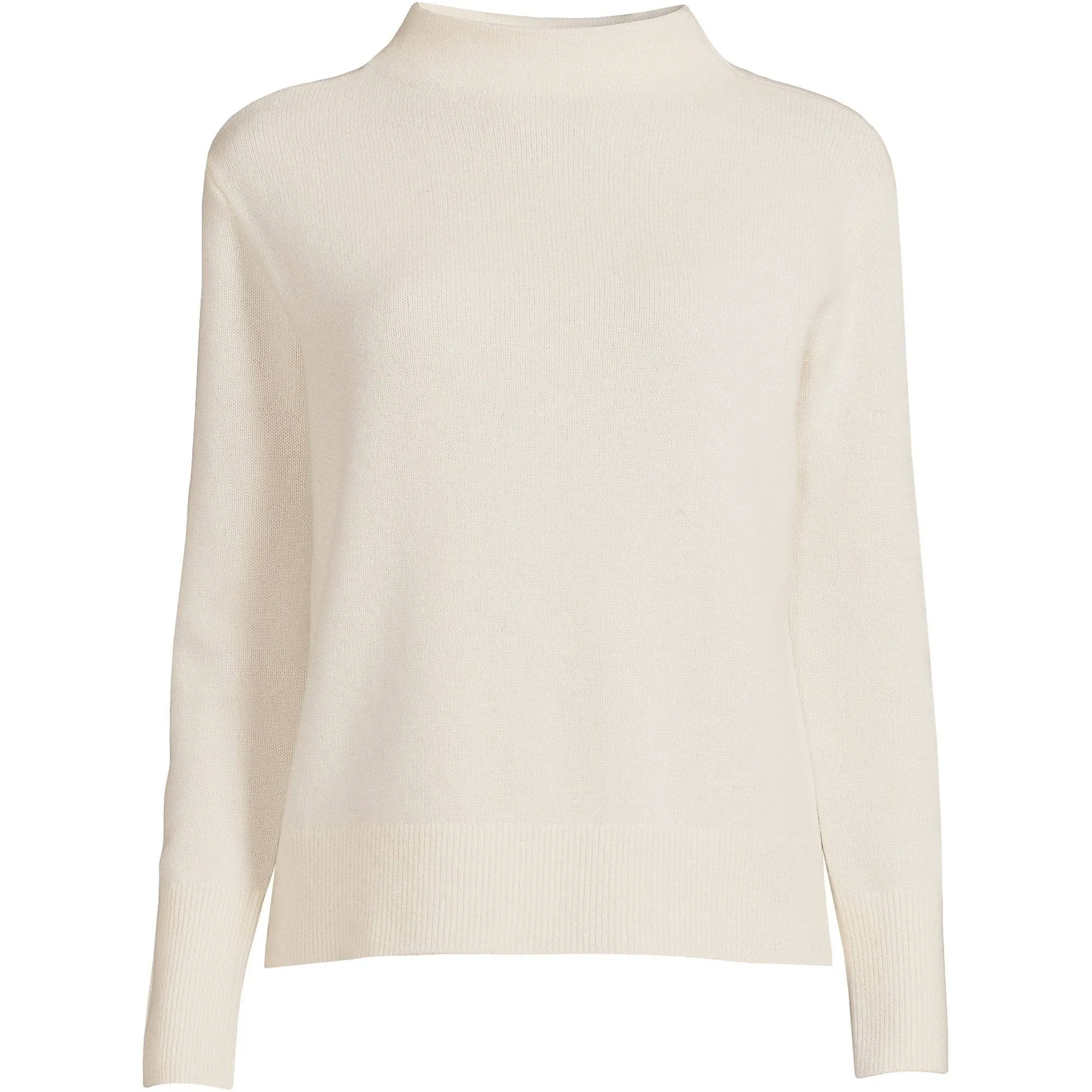 Lands' End Women's Cashmere Funnel Neck Sweater