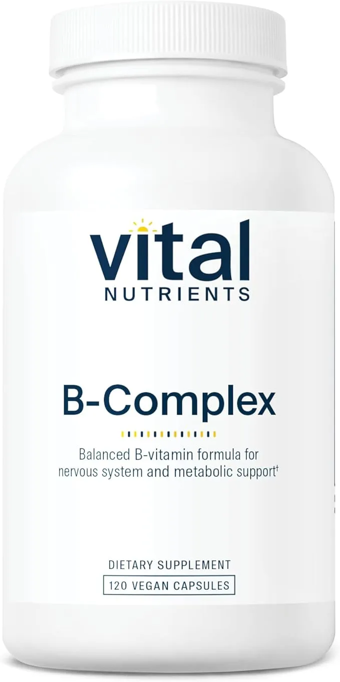 Vital Nutrients Vitamin B-Complex | Vegan High-Potency Methylated B Complex Vitamins | B Vitamins Support Energy Production, Metabolism, and Heart Health* | Gluten, Dairy, Soy Free | 120 Capsules