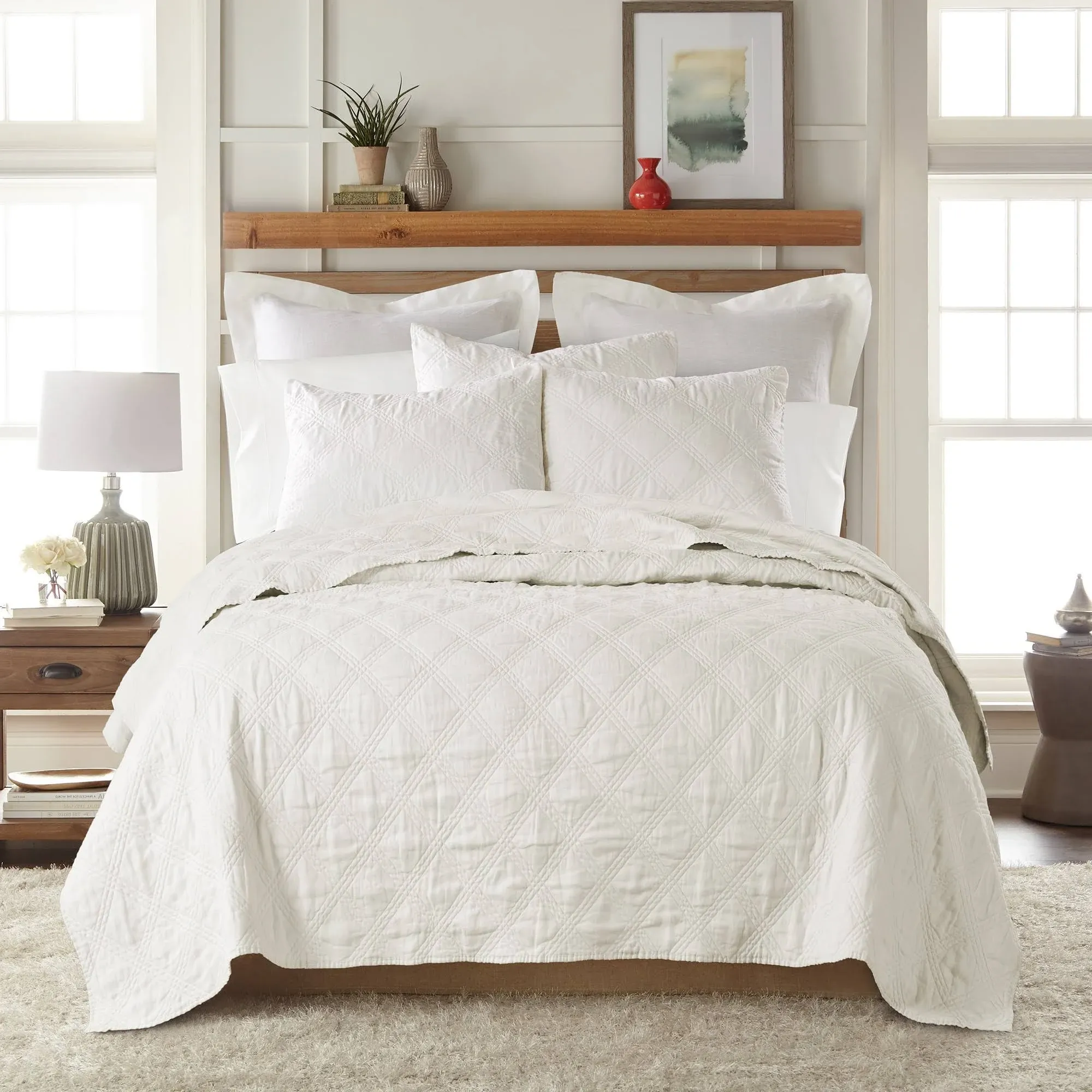 Levtex Home Washed Linen King Quilt in Natural