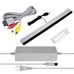 3 in 1 Wii AC Power Adapter + Composite Audio Video Cable and Wired Motion Se...