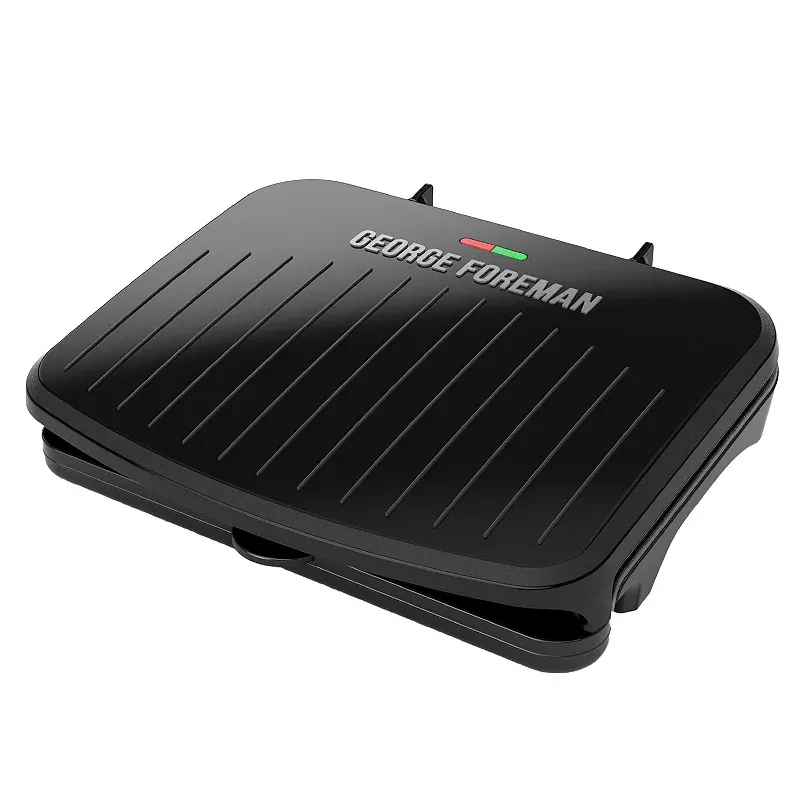 5-Serving Classic Plate Electric Indoor Grill and Panini Press - Black