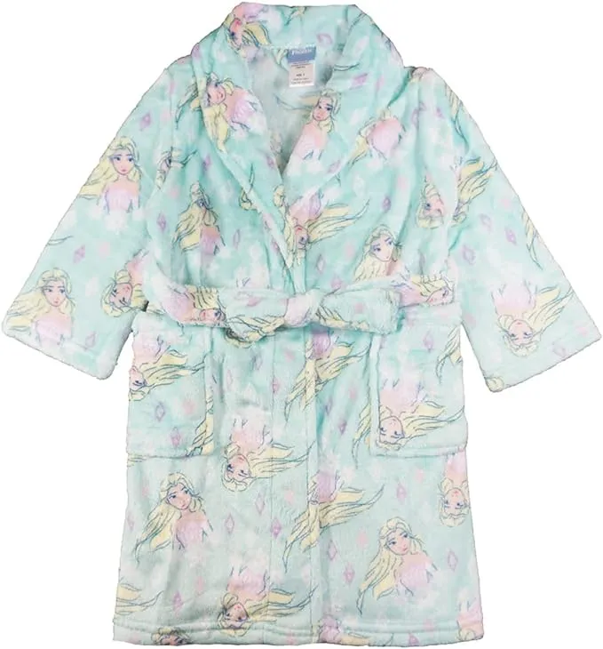 Disney Girls' Little Robe, Frozen Blue, 10, Kids unisex