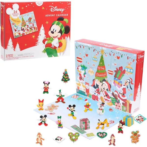 Disney 2020 Just Play Advent Christmas Calendar 32pc Figures Stickers SEALED