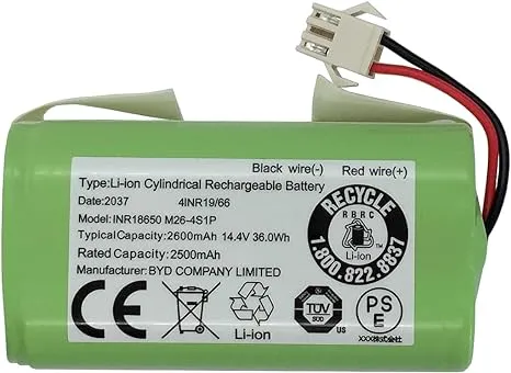 Battery Replacement for Ecovacs Deebot Robot Vacuum N79, N79S, N79SE, N79W, DN622, DN622.11, DN622.31, 600, 601, 605, 661