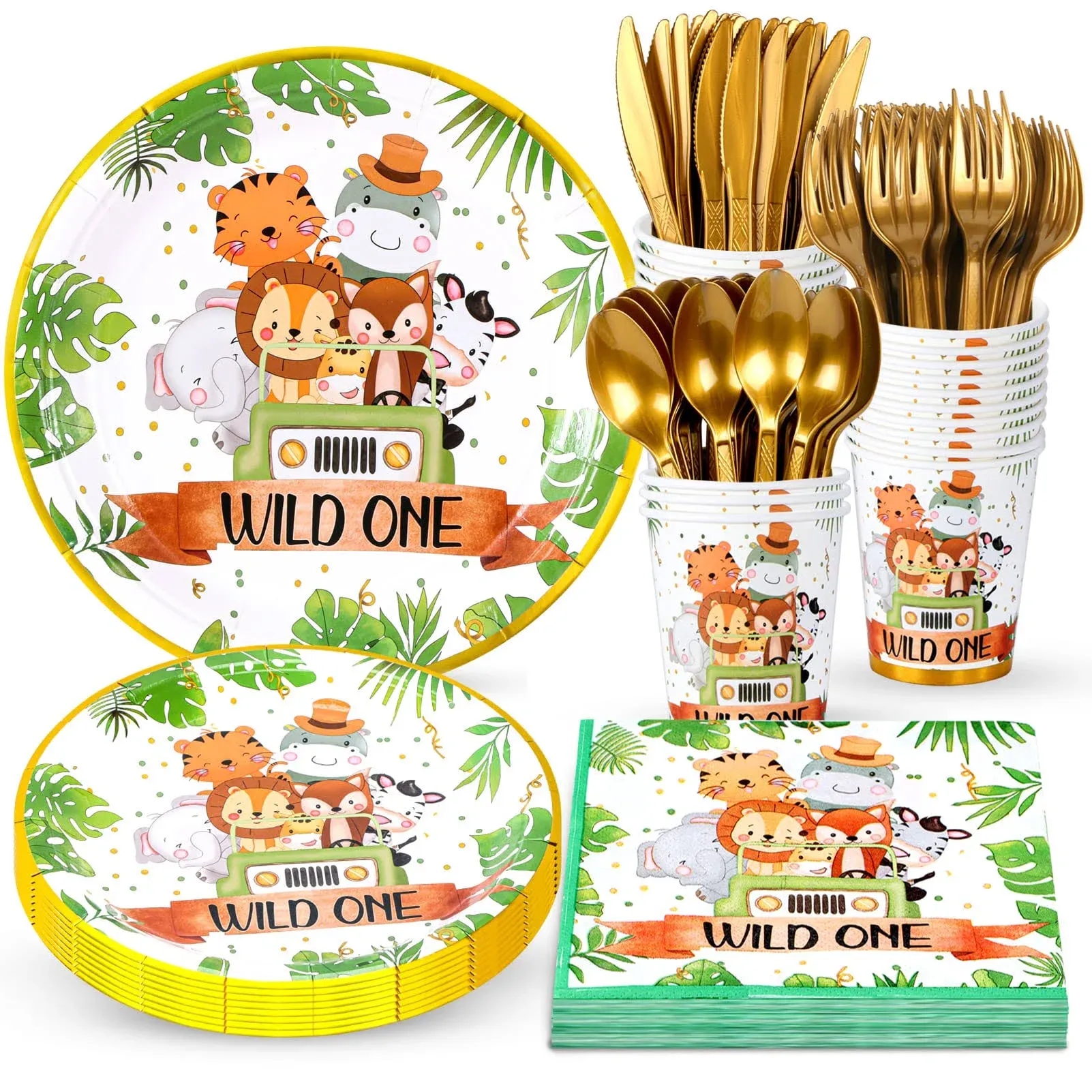 Atonofun Wild One Birthday Decorations - Safari Birthday Decorations for Wild One ...