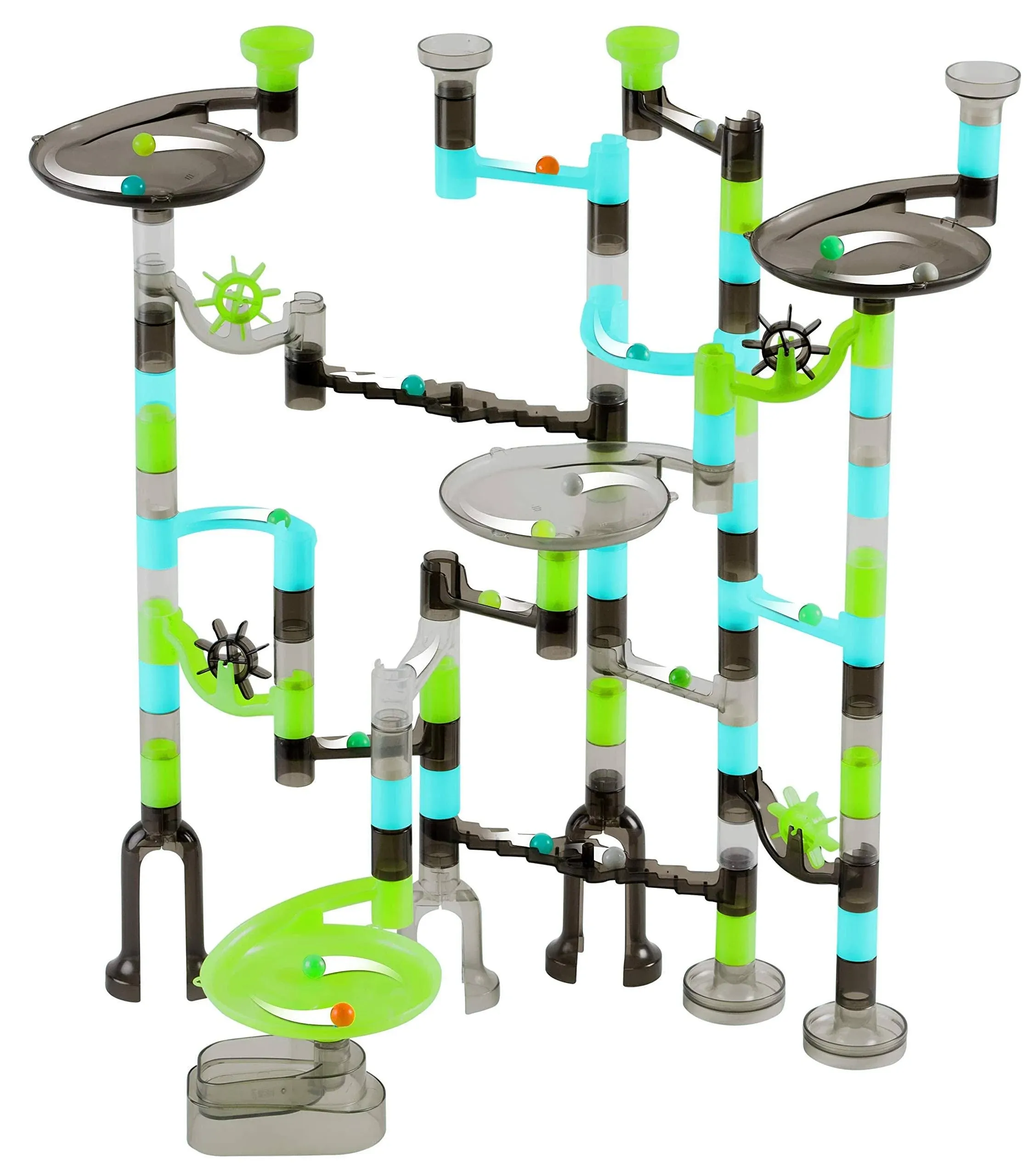 Marble Genius Marble Run Space Starter Set - Glow-in-The-Da<wbr/>rk - 130 Complete ...