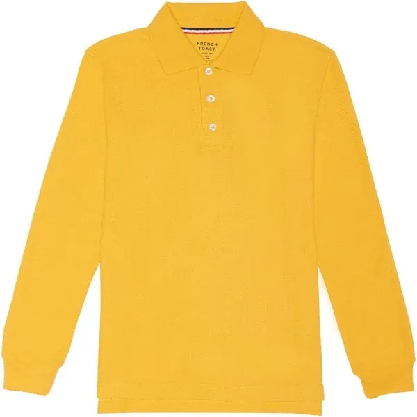 French Toast Boys Long Sleeve Pique Polo