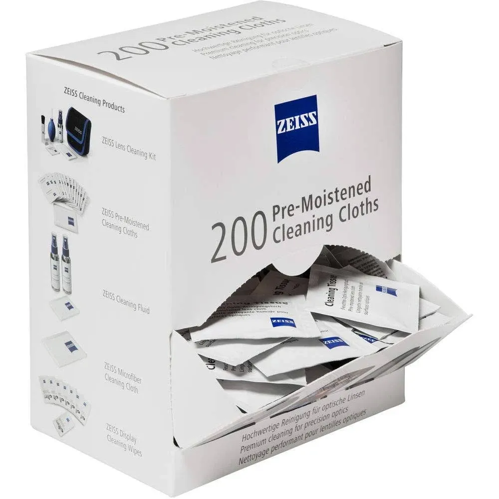 Pre-Moistened Lens Wipes Cleaning Zeiss