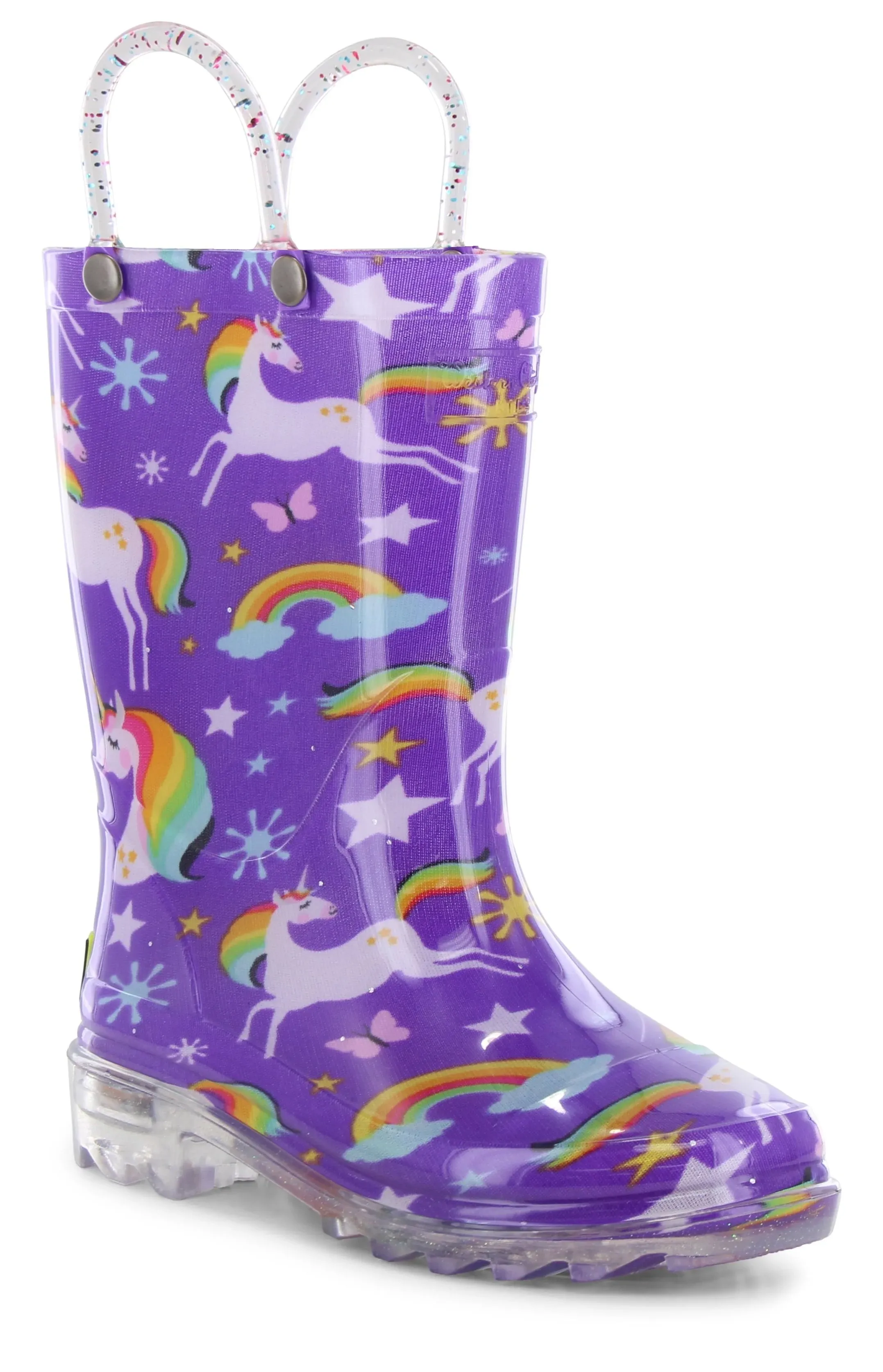 Western Chief Kids Light Up Rain Boots With Handles for Easy On and Off