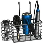 Hair Tool Organizer, Dryer Holder, 3 in 1 Blow Bathroom Organizer Wall Mounted/Cabinet Door for Flat Iron, Curling Straightener, Care & Styling Tools Storage Basket