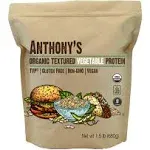 Anthony's Organic Textured Vegetable Protein TVP 1.5 Pound Gluten Free Vegan Made in USA Unflavored