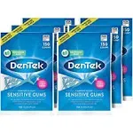 Dentek Comfort Clean Sensitive Gums Floss Picks Soft & Silky Ribbon 150 Count 3 Pack