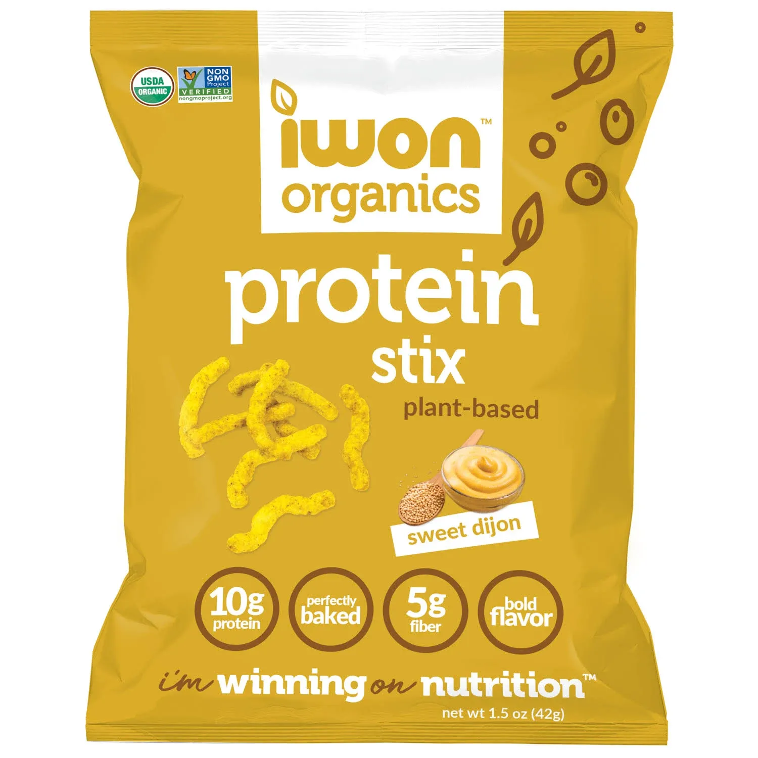 IWON Organics Protein Stix - Sweet Dijon - 8 Bags