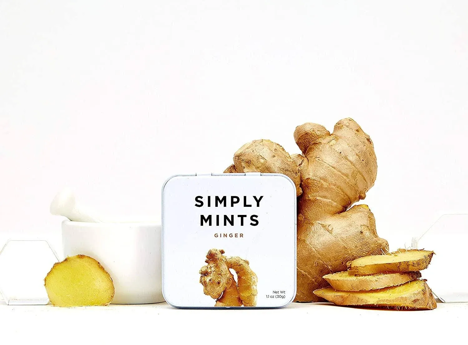 Simply Mints | Breath Mints- Awaken (Caffeine + Peppermint + Matcha) | Pack of Six (180 Pieces Total) | Breath Freshening + Aspartame-Free + Vegan + non-GMO