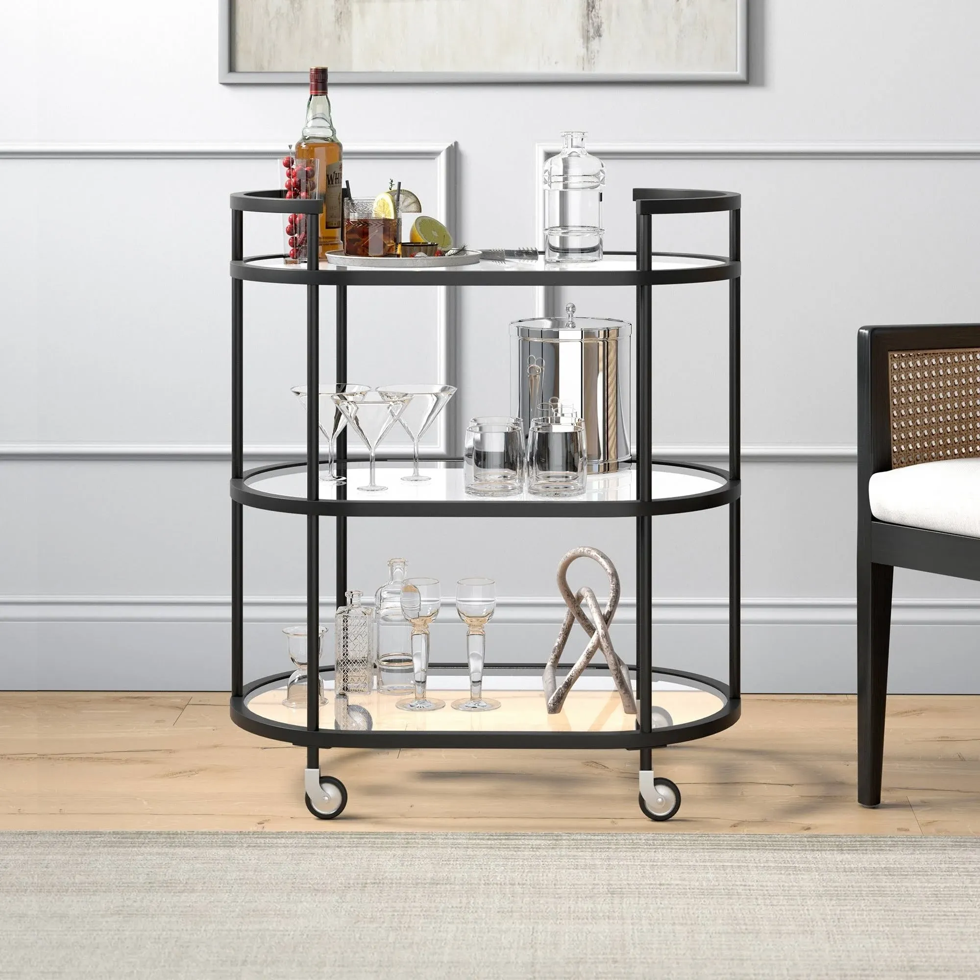 Leif Bar Cart - Blackened Bronze