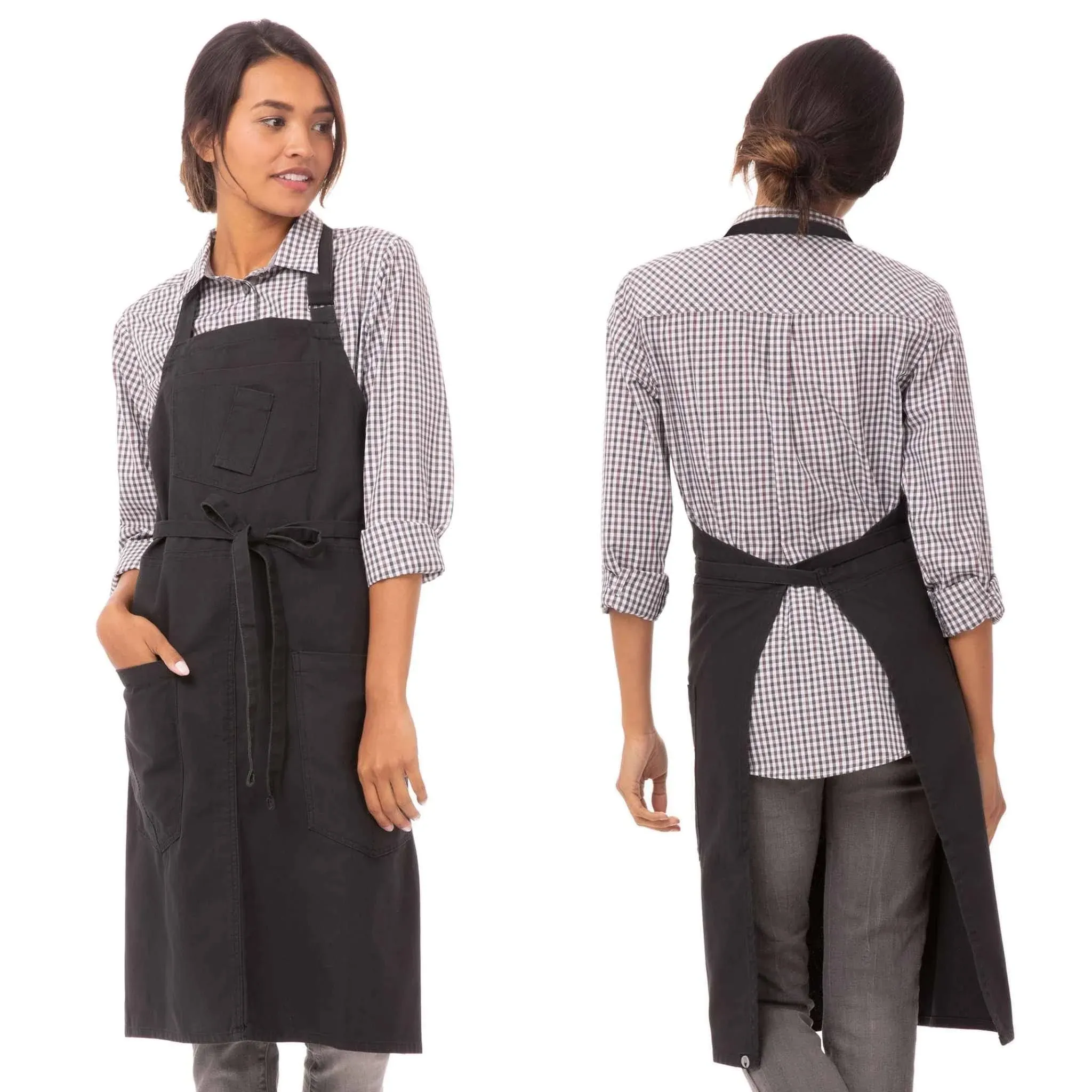 Chef Works Steel Grey Rockford Bib Apron