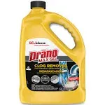 Drano - Max Gel Clog Remover, Bleach Scent, 128 oz Bottle