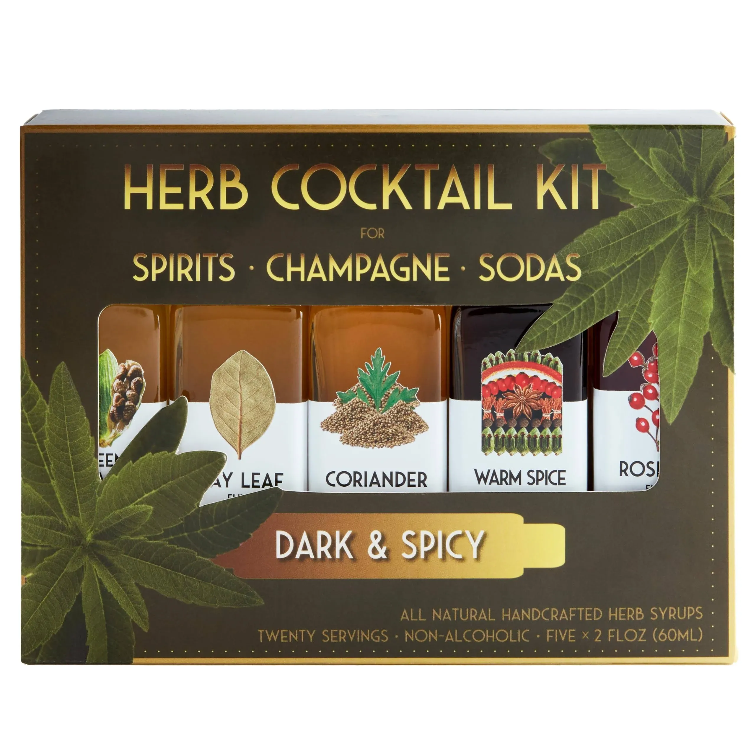 Floral Elixir Co. Dark & Spicy Cocktail Kit (5) 2 Fl. Oz. Bottles