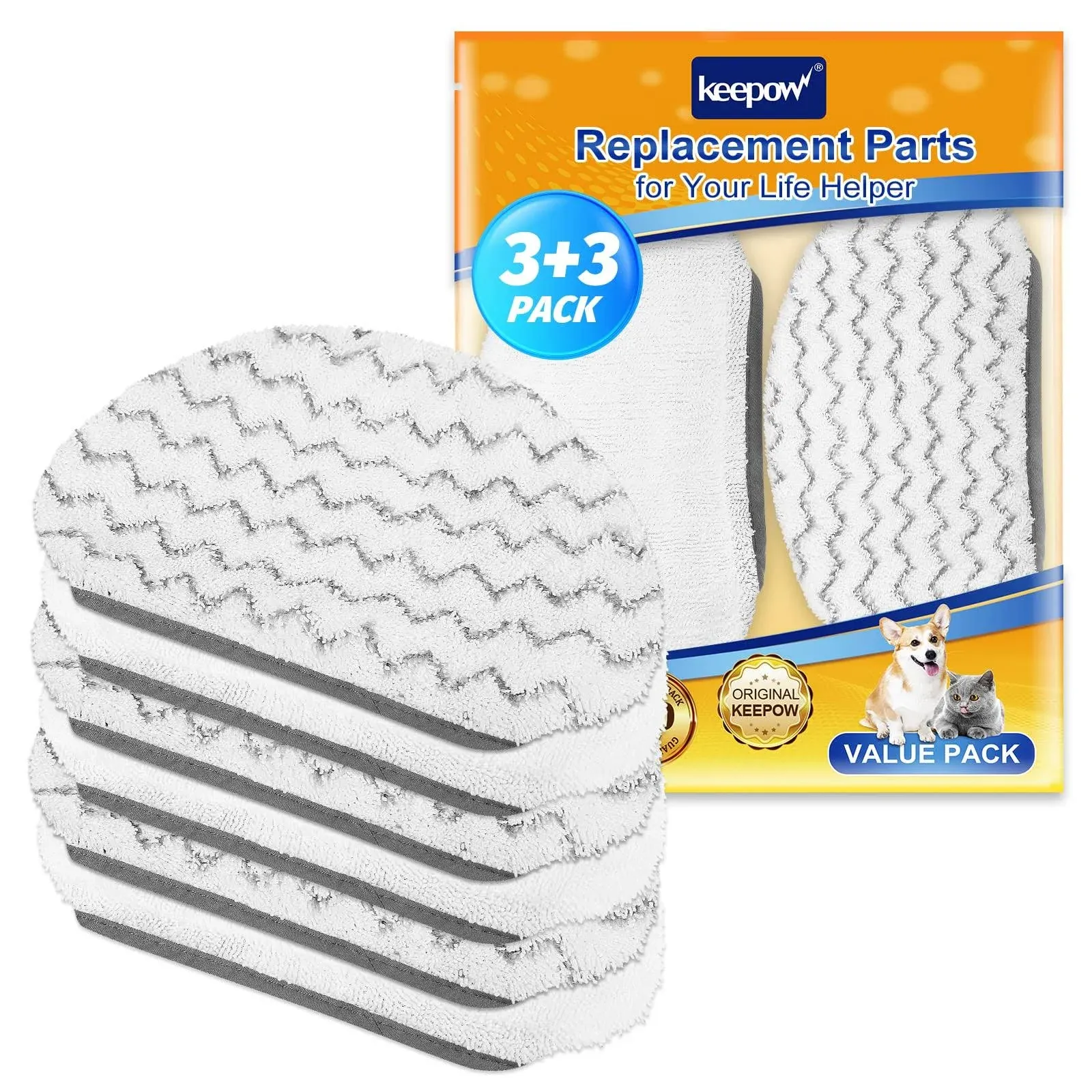 KEEPOW Microfiber Steam Mop Pads Replacement for Bissell PowerFresh 1940 Series ...