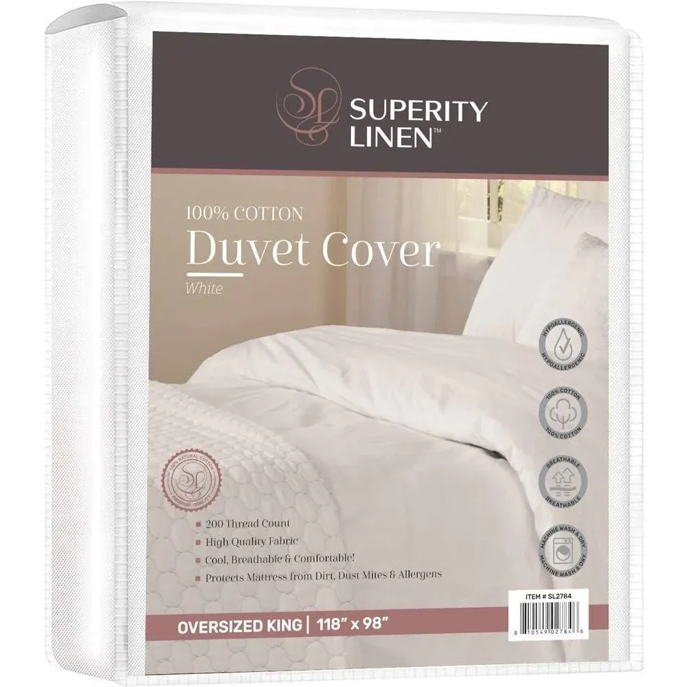 Superity Linen Duvet Cover Size Soft Comfortable, and Allergy Free