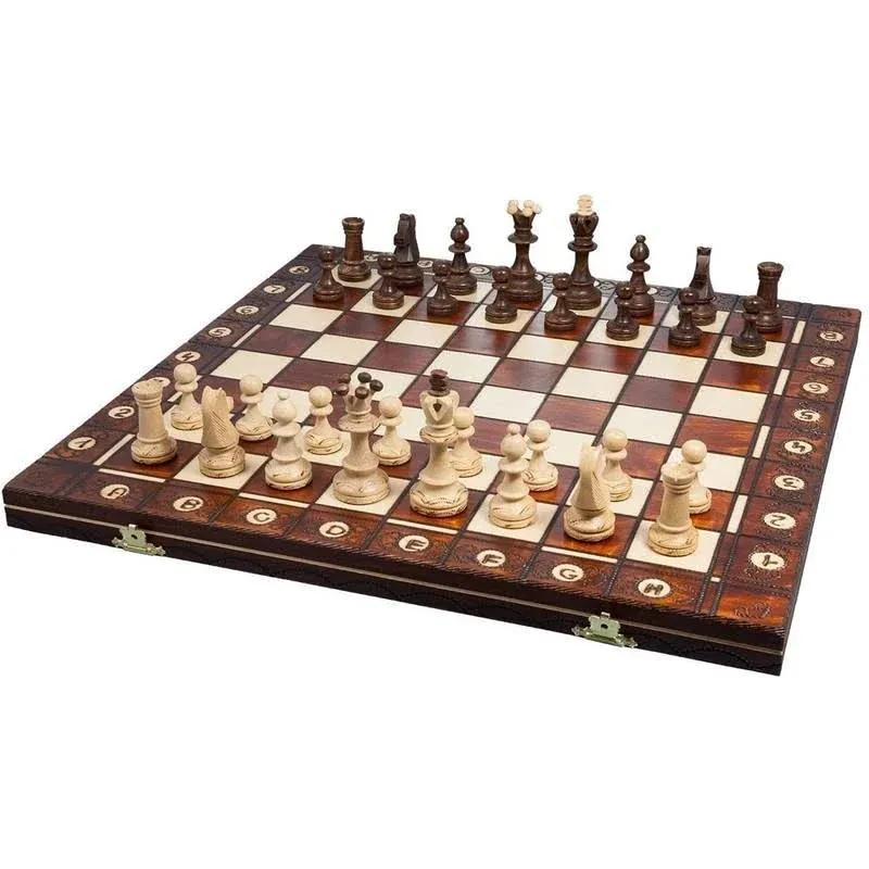 Chess and games shop Muba Beautiful Handcrafted Wooden Chess Set with Board and 