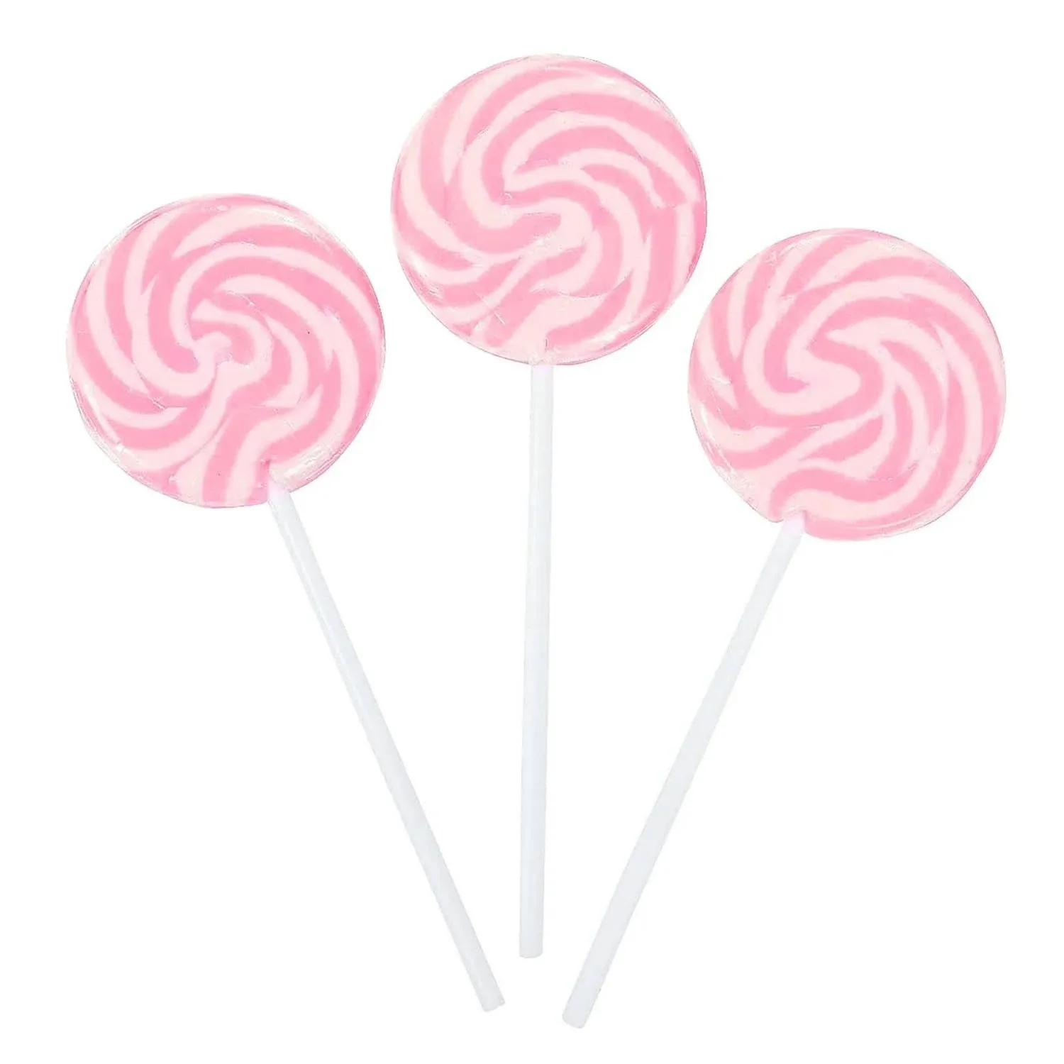 Pink Swirl Lollipops - 24 Suckers Individually Wrapped - 2 inch Pops - Great for Girls Birthday Party Favors, Candy Buffet