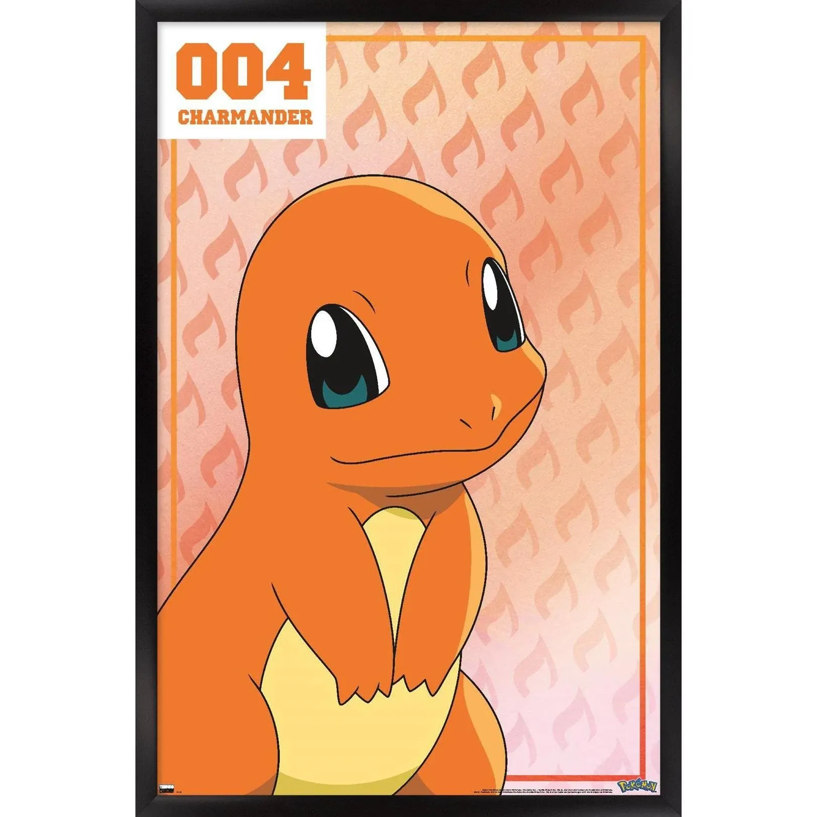 Pokmon - Charmander 004 Wall Poster, 14.725 inch x 22.375 inch, Framed ...