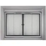 Fireplace Glass Doors Clairmont Medium Skyline Nickel CM-3011SN