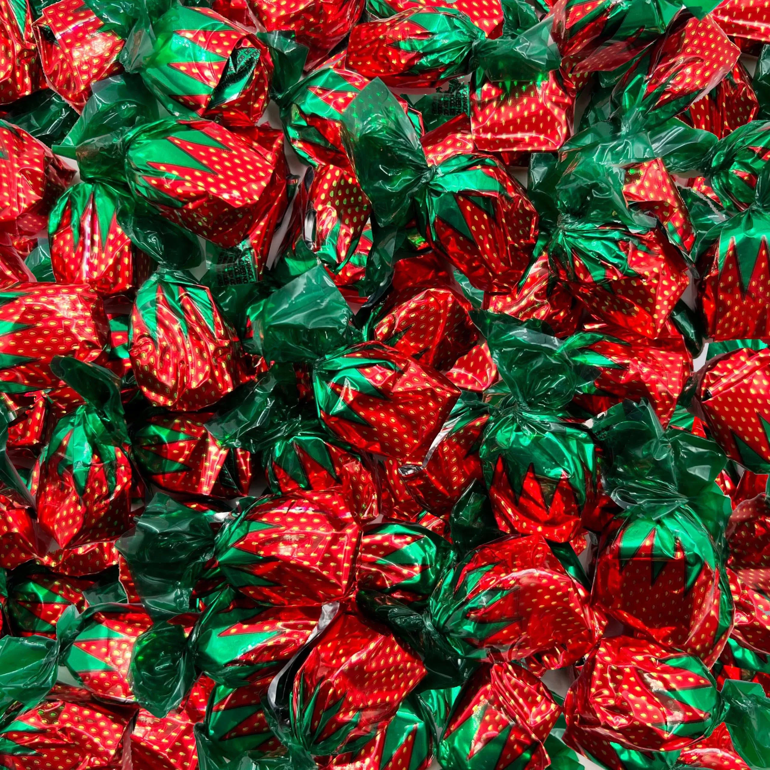 Strawberry Bon Bons Hard Candy, Bulk Pack 2 Pounds (About 120 Count)