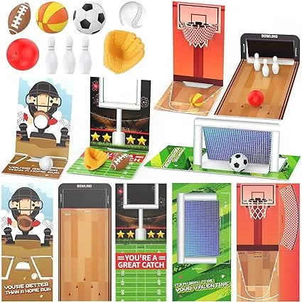 Feltom Valentines Day Gifts for Kids - 30 PCS Mini Sports Ball Eraser 