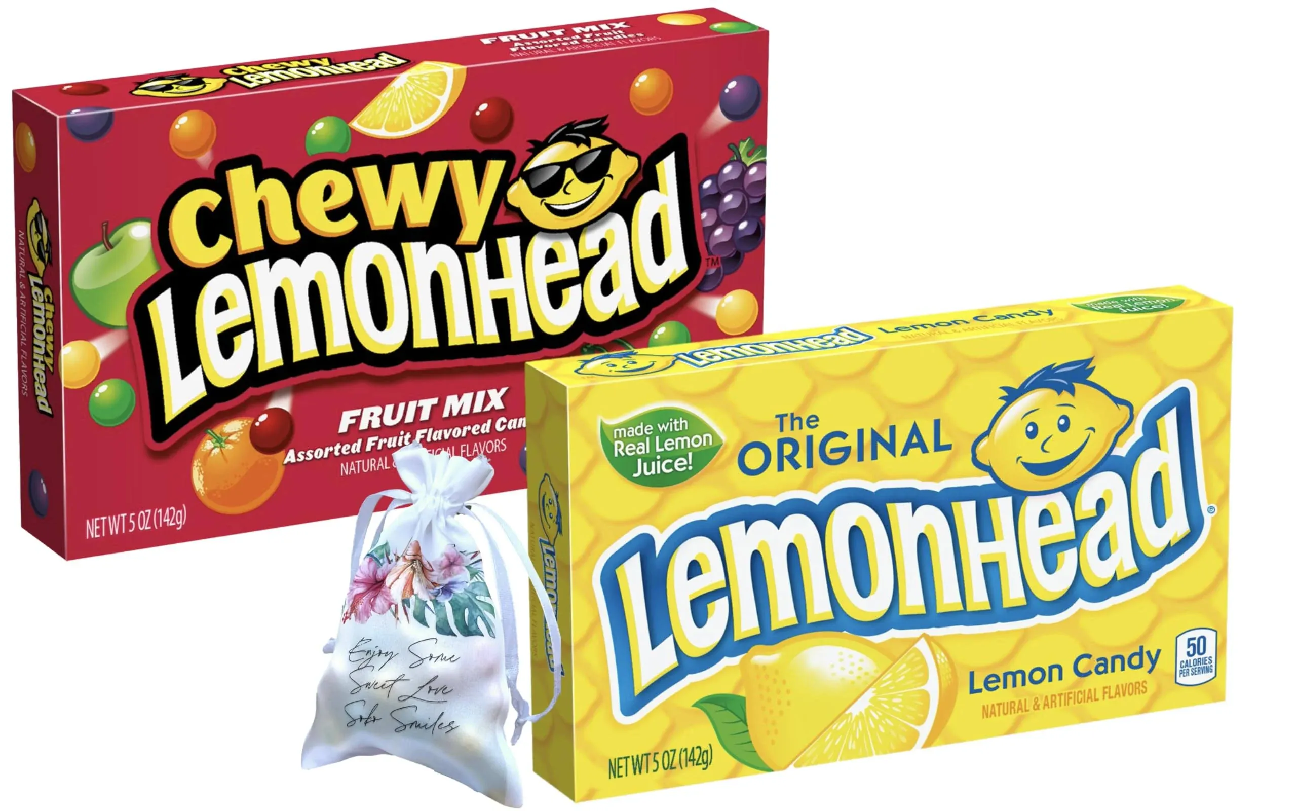 Lemonhead Hard Lemon Candy, 5 oz Movie Theater Candy Box | Lemonhead Chewy Mix ...