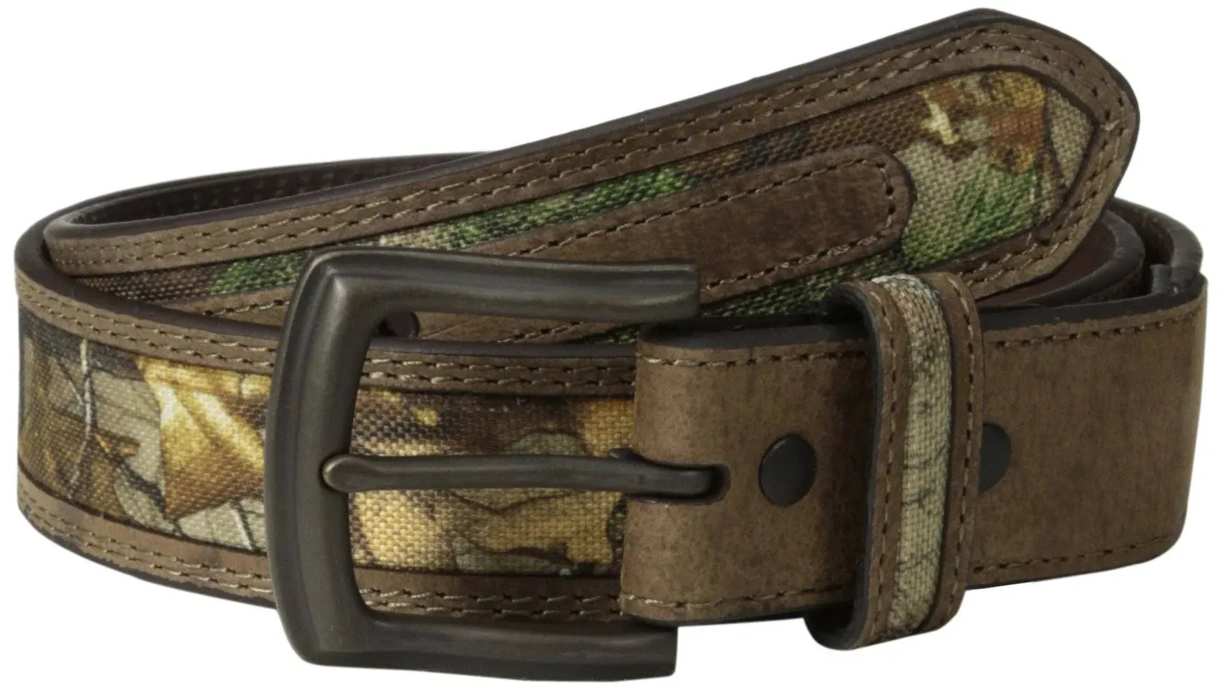 RealTree Camo Men's Camouflage Belt/tan Leather Trim