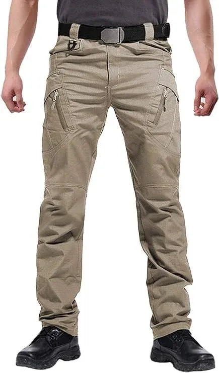 Susclude Mens Military Work Tactical Pants Outdoor Rip-Stop Lightweight Cotton ...