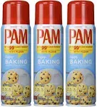 Pam Baking Spray with Flour 5 fl oz Pack , 15 Ounce, Pack of 3