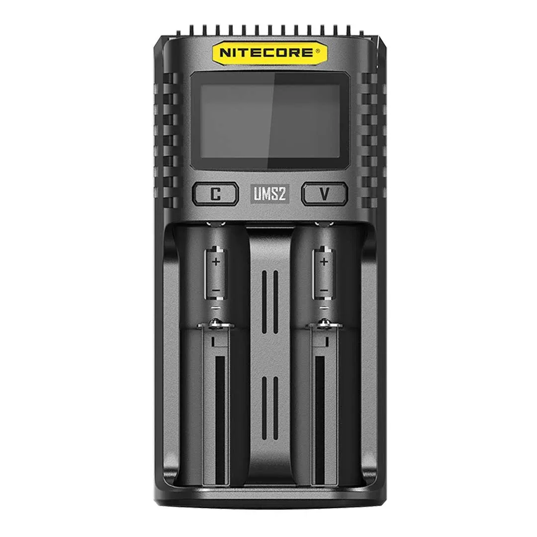 NITECORE UMS2 UMS4 UM2 UM4 Intelligent QC Charger For 18650 16340 21700 20700 22650 26500 18350 aa aaa Battery Charger