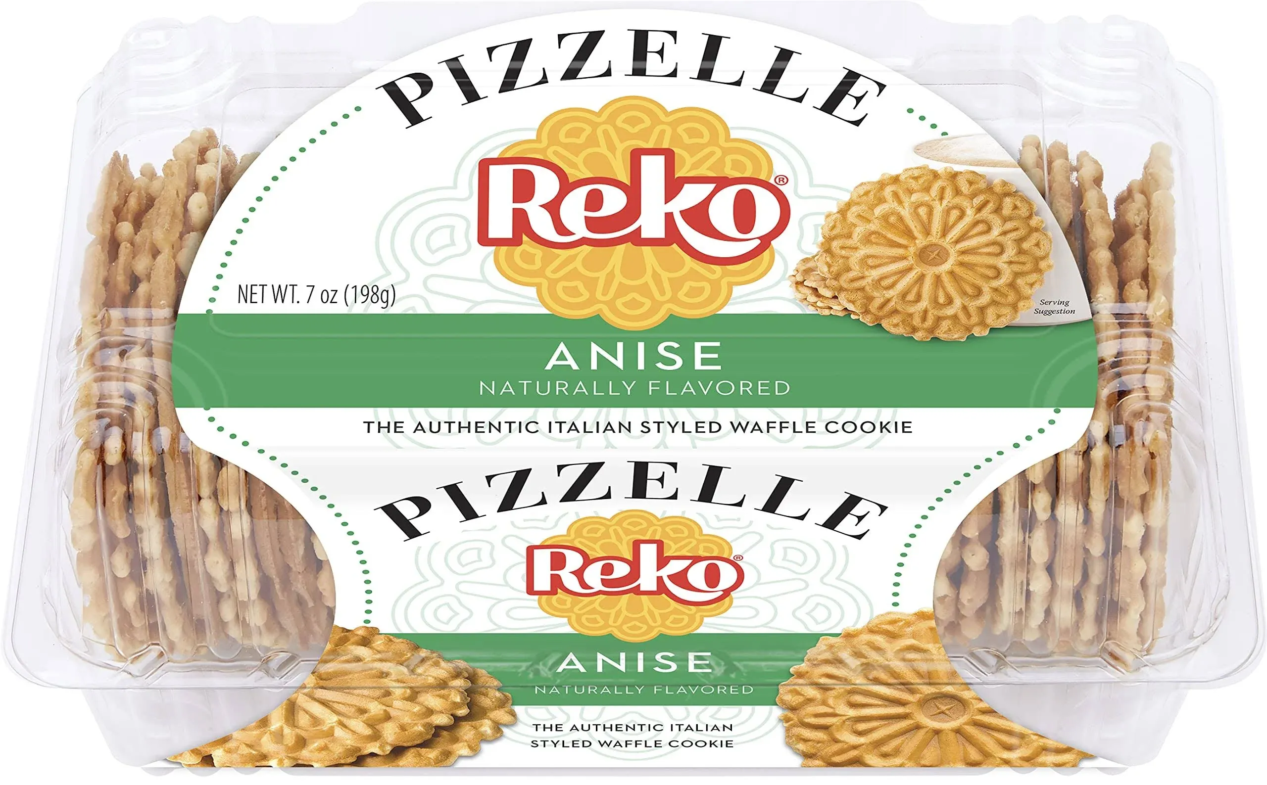 Reko Pizzelle Authentic Italian Style Waffle Cookie, Anise, 7 Ounce (Pack of 1)