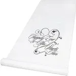 Hortense B. Hewitt Happily Ever After Starts Here Aisle Runner, White